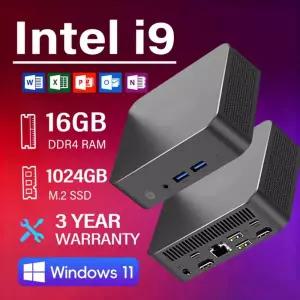윈도우 11 인텔 i9 미니 PC 코어 8950HK코어 i3 6100U 호스트 16GB DDR4 2048GB SSD WIFI 6 BT5.2 게이밍