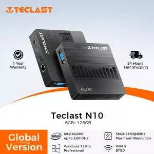 Teclast N10 미니 PC Intel N4000 Windows 11 Pro DDR4 6GB 128GB 듀얼 출력 4K HD 데스크탑 WiFi 5 포켓