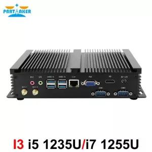 Partaker 팬리스 산업용 미니 PC Intel Core i7 1260P i5 1235U 2DDR4 MsataM.2 PCIE Windows 11 HTPC Nuc