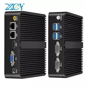 XCY 팬리스 미니 PC 인텔 셀러론 J6412 N5105 2개 기가비트 LAN RS232 HDMI VGA WiFi 4G LTE 윈도우 10 리