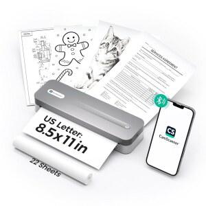 캠스캐너 P1 프로 잉크 프리 열 프린터 휴대용 미국 글자 크기의 블루투스 프린터 롤 페이퍼 1장 안드로이드 컴퓨터 홈 오피스용