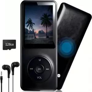 128GB MP3 플레이어 블루투스 5.2 HD 스피커 내장 음악 하이파이 사운드 전자책 이어폰 포함 음성 녹음기