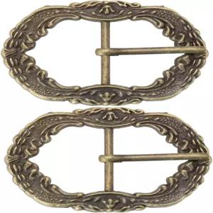 SG 스토어 2pcs 빈티지 패턴 벨트 버클 허리 장식 의류 멜빵 30x58mm