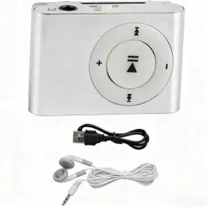 배터리 수명이 긴 휴대용 MP3 플레이어 알루미늄 합금 본체 투명 사운드 내장 스피커 및 이어폰 USB 케이블