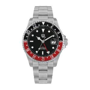 남성용 시계 다이빙 GMT 시계 WD0014 듀얼 타임존 다이빙 시계 NH34 자동 빈티지 손목시계 40mm 알루미늄 베젤