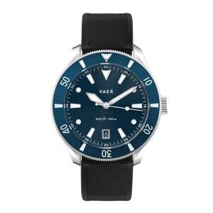 남성용 베어 DS2 메리디안 네이비 쿼츠 다이빙 워치 - 오션 레디 15 ATM 42mm 배터리 구동 사파이어 크리스탈(+ / - 월 20초) 퀵 체인지 20mm 스트랩 2개 - 남성용 선물 세트