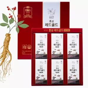 진웰스 홍삼레드골드 프리미엄 70ml X 30 파우치 국내산 6년근 발효 홍삼액 홍삼 선물 세아커머스