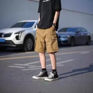 록쉬블몰 여름 빈티지 팬츠 남친 통근 트레이닝 반바지 바람막이 하의 5부 HO2