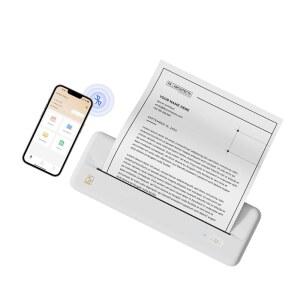 RT 무선 휴대용 프린터 - 여행 모바일 오피스 학교 iOS 안드로이드와 호환되는 가정용 블루투스 열 프린터 화이트