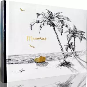 홀로어리 사진 앨범 4x6 160 장당 두 장 각 포켓의 메모 작성 공간 4 x6 인쇄된 책 커버 여행 디자인