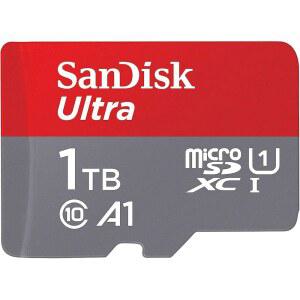 1TB 울트라 마이크로SDXC UHS-I 메모리 카드(어댑터 포함) - 최대 150MB/s C10 U1 풀 HD A1 MicroSD 카드 SDSQUAC-1T00-GN6MA