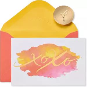 봉투가 있는 파피 블랭크 카드 XOXO(4개)