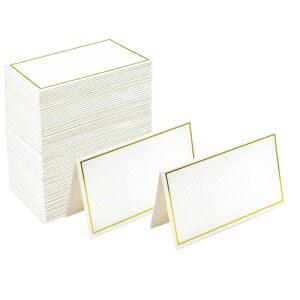 호환 50pcs 골드 호일 테이블 카드 결혼식 이름 게스트 카드, 좌석 이름 카드