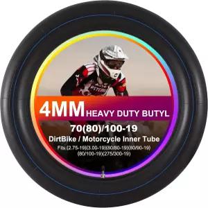 헤비 듀티 4mm 두꺼운 모터사이클 내부 튜브 교체 70(80)/100-19인치 타이어 2.75-19 3.00-19 80/80-19