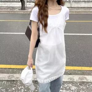 여자 데일리 레이스 레이어드 미니원피스