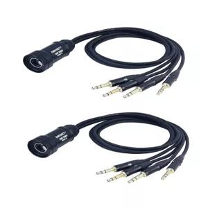 DMXNET XLR 스네이크 케이블과 이더콘 4채널 멀티 네트워크 리시버 CAT5/CAT6 DMX512 신호 연장기 6.35mm