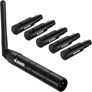 도너 무선 DMX512 송신기 DJ 2.4G 컨트롤러 5개 수신기 내장 배터리 및 라이트 돔 LED 스테이지 디스코