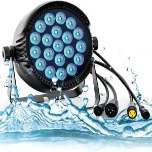 팬시블링 IP65 방수 파 라이트 250W RGBW LED 야외 무대 조명 업라이트 워시/스트로브 DMX512 및 사운드