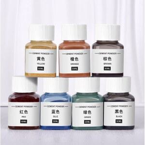 호환 7가지 색상의 석고 안료 석고 콘크리트 시멘트 몰드 생산 석고 색상 조정 DIY 수제 페인트 30ml