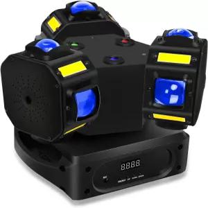 ENDYSHOW 무빙 헤드 DJ 조명 180W 12개 LED 회전 빔 스테이지 디스코 이벤트 사운드 활성화 DMX512 파티