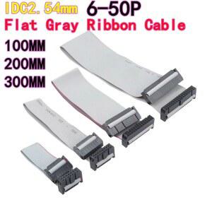 호환 LED 스크린 및 JTAG 다운로드 라인용 10PCS FC6/8/10/16/20-64P IDC2 54mm 플랫 그레이 리본 케이블