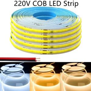 유연한 테이프 라이트 스마트 IC COB LED 스트립 드라이버 필요 없음 고휘도 240 선형 조명  아이스 블루 R