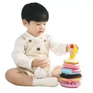 아기상어 생일 딸랑이 오뚝이 링쌓기 케이크 학습완구