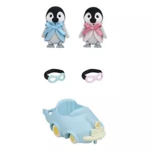 실바니안 쌍둥이 아기 펭귄 인형 붕붕카 세트 놀이방
