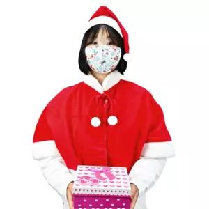 크리스마스 파티 산타 모자 망토 세트 대size 코스튬