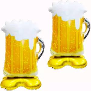 맥주 축제에 적합한 38.5 58.3 풍선/스탠딩 머그 아버지의 날 여름 야외 피크닉 생일 파티 장식 2개