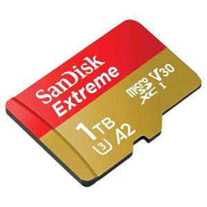 어댑터가 포함된 1TB 익스트림 마이크로SDXC UHS-I 메모리 카드 - 최대 160MB/s C10 U3 V30 4K A2 마이크로 SD SDSQXA1-1T00-GN6MA