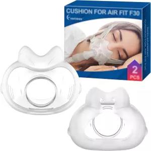레스메드 에어핏 F30용 풀페이스 CPAP 마스크 쿠션 M 2팩 최소 접촉 및 누수 없는 씰 강조 오리지널 F30