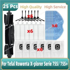 Tefal Rowenta X-plorer Serie 75S RR8577WH  RG8597W 롤러 메인 사이드 브러시 Hepa 필터  천 부품과 호환