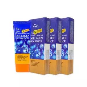 2+1이켈 수딩앤모이스쳐 콜라겐 선블럭(70ml) 선크림 자외선차단제 선블록 썬밤 SPF50+ PA+ 2393630 J