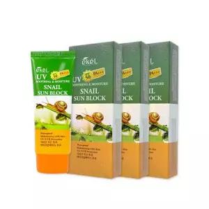 2+1이켈 수딩앤모이스쳐 스네일 선블럭(70ml) 선크림 자외선차단제 선블록 썬밤 SPF50+ PA+ 2393631 J