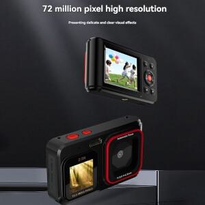 T36C 용 미니 소형 디지털 카메라 2.5K HD 72MP 듀얼 스크린 고화질 픽셀 16배 줌 단안 MP3 기능 포함