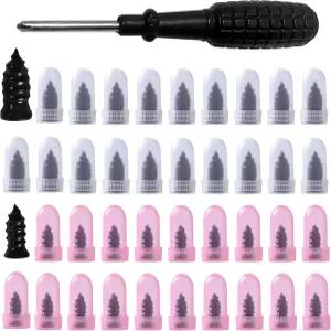 TIZURD 40 PCS 타이어 수리 고무 못 진공 키트 나선형 나사 자동차 트럭 오토바이 트랙터 펑크 위한 빠른
