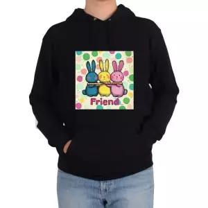 [하프클럽/]토끼 세친구 후드티 사이즈 다양한 friend 색상 빈티