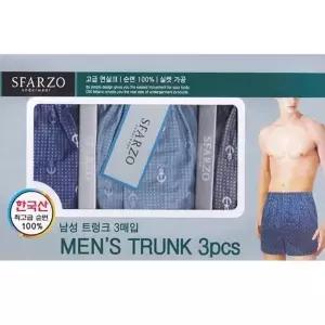 [하프클럽/]국산 남자 면100 트렁크팬티3매 110까지