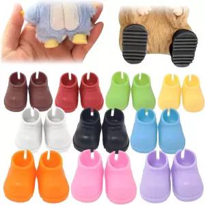10켤레 10.5cm 미니 인형 신발 - 블라인드 박스 시리즈용 플라스틱 장식 및 수집가 놀이 시간용 플러시