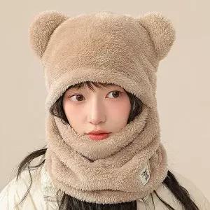 [하프클럽/]여자 겨울 곰돌이 페이스워머 멀티스카프 목토시