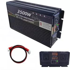 3500와트 파워 인버터 12V DC-110V AC 컨버터 RV 2개의 콘센트가 있는 LED 디스플레이 캠프 및 가정용 듀얼