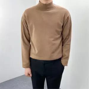 [하프클럽/] 남자 오버핏 하프 반폴라 무지 기본니트 5컬러