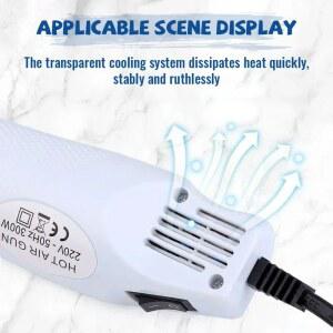 호환 핫 에어 건 220V 전기 파워 핫 드라이어 미니 히트 건 신뢰할 수 있는 납땜 온도 블로워 DIY 공예품 수축 튜빙 자동차