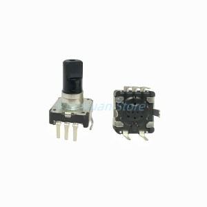 호환 1PC EC12 360 학위 엔코더 5 핀 RE12 오디오 엔코더 코딩 30 위치 푸시 버튼 스위치 하프 샤프트 핸들 13 5MM