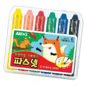 [하프클럽/브이와이]집크레 부드러운 넷 크레용 색칠 크레 6색 1P