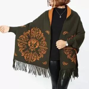 TBZ 양면 플라워 가디건 숄 숄코디 데일리룩 심플룩 데일리룩