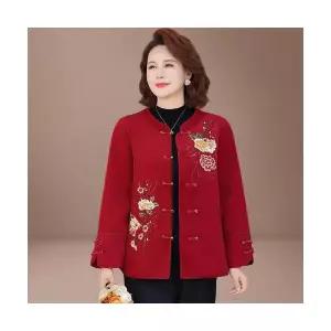 모직코트 여성 코트 가을옷 모직 자수 쇼트 봄가을 피로연 평상시 입기 좋은 상의 admr3