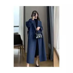 여성 모직 모직코트 코트 중기장 슬림핏 하이웨스트 오버사이즈 admr1