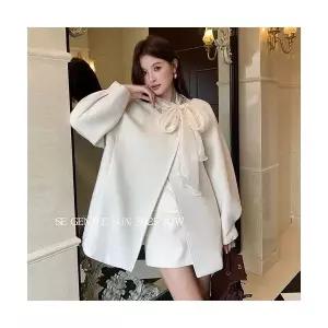 모직코트 여성 코트 수희희 가을 긴팔 모직 하프 admr3